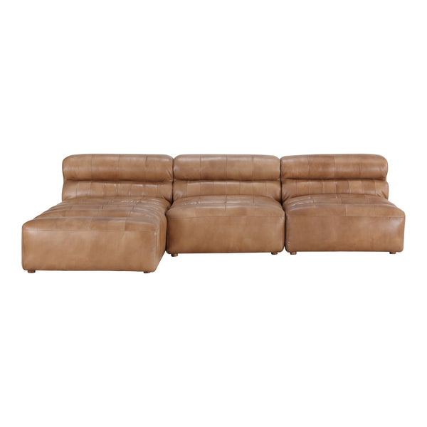 Moe's Ramsay Signature Modular Sectional in Tan Leather