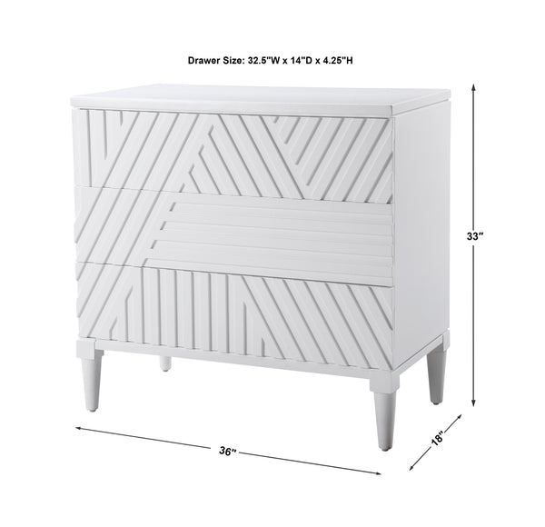 Colby Drawer Chest In White
