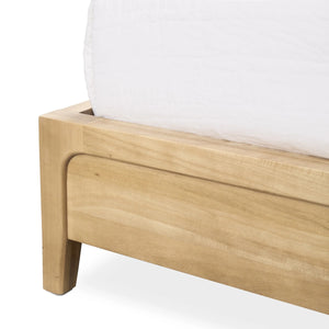 Laguna Solid Wood Bed with Cutout Headboard - Eastern King