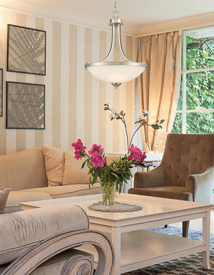 Bordeaux 3 Light Pendant in Brushed Nickel Finish