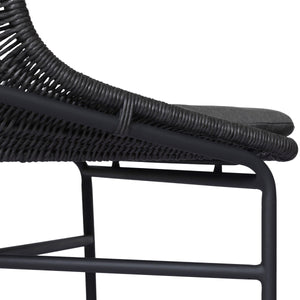 Jericho Outdoor Dining Chair In Vintage Coal And Charcoal Iron And Arashi Graphite