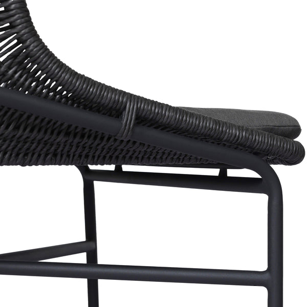 Jericho Outdoor Dining Chair In Vintage Coal And Charcoal Iron And Arashi Graphite
