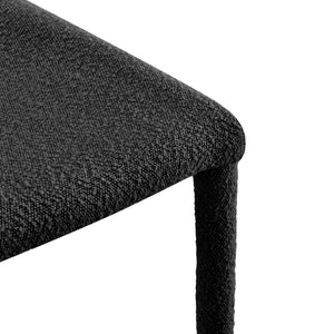 Kelsey Fabric Dining Side Chair, Boucle Black