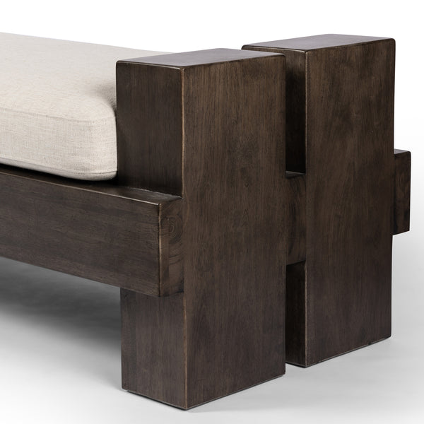 Heavy Wood Accent Bench In Alcala Cream