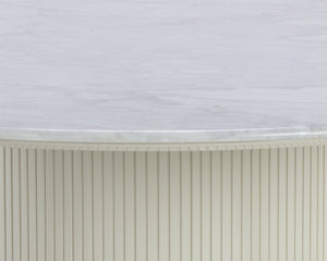 PALOMA DINING TABLE - ROUND - WHITE MARBLE - 54"