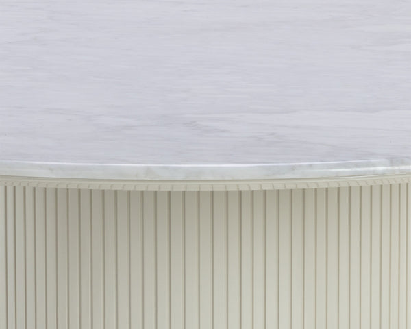 PALOMA DINING TABLE - ROUND - WHITE MARBLE - 54"