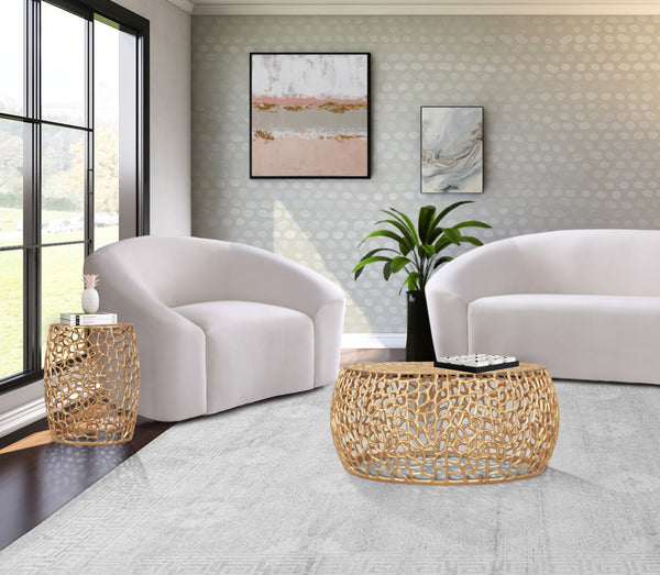 Glen End Table In Gold