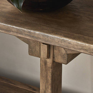 Trinity Console Table - Distressed Light Oak