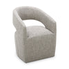Moe's Barrow Rolling Dining Chair in Grey Storm