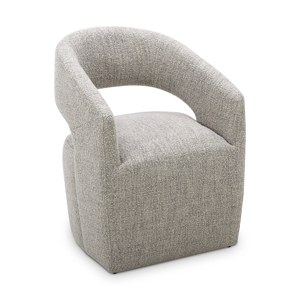 Moe's Barrow Rolling Dining Chair in Grey Storm