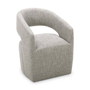 Moe's Barrow Rolling Dining Chair in Grey Storm