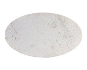 Kiara Coffee Table - Gunmetal - White Marble