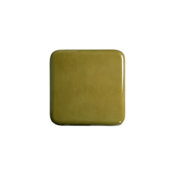 Moe's Daisy Side Table Green with Gloss Finish