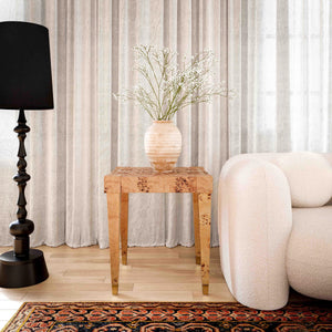 Brandyss Natural Burl End Table