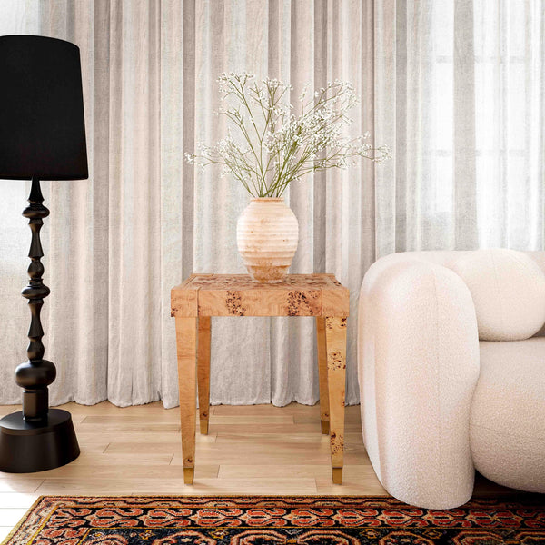 Brandyss Natural Burl End Table