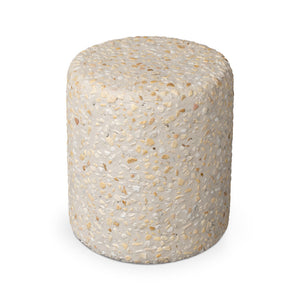 Orlan Outdoor End Table In Pure Terrazzo