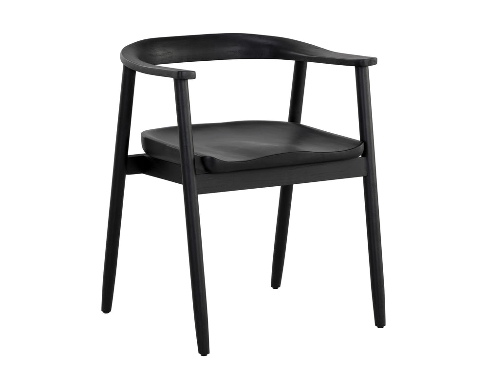 JEREMY DINING ARMCHAIR - BLACK