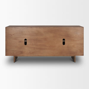 Varenna 4 Door Dark Brown Wood w/ Rope Handles Sideboard