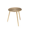 Reva III (Small) 16L x 16W Gold Round Top Cast Aluminum Accent Table