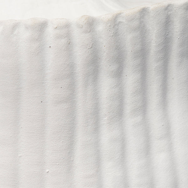 Plunge Ceramic Decorative Vessel, Matte White