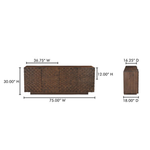 Moe's Easton Sideboard Brown with Textured Design