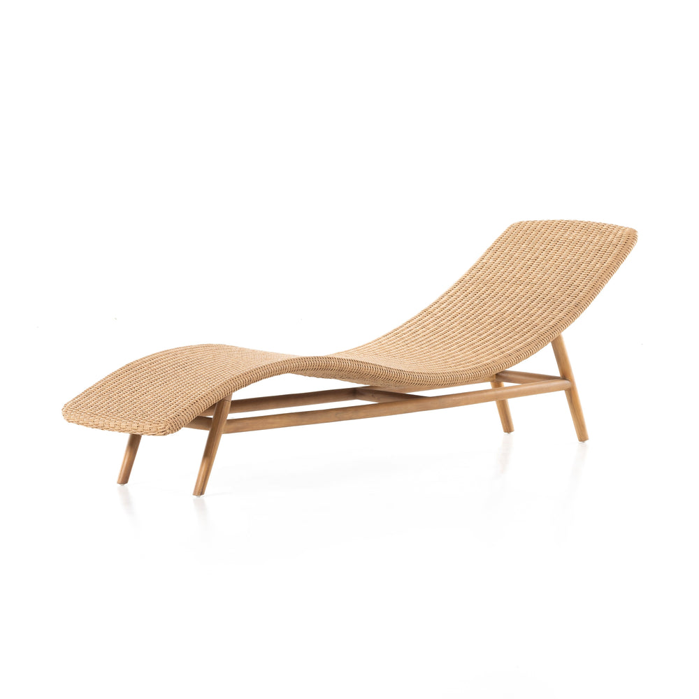 Portia Outdoor Chaise Lounge In Natural