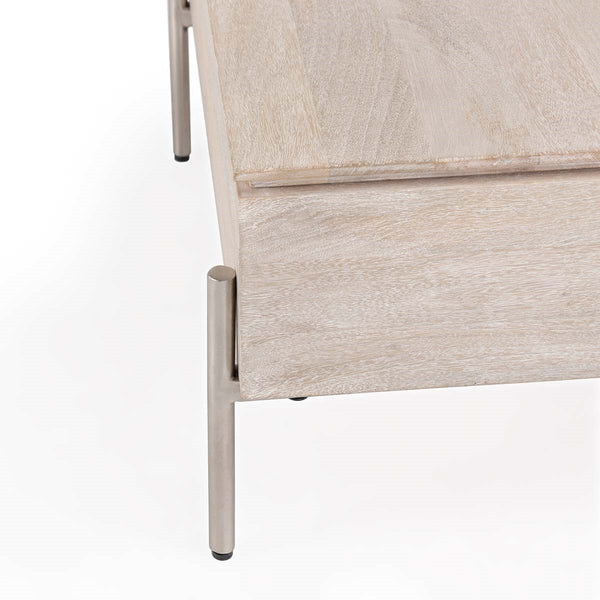 Rocklin Solid Wood Double Lift Top Coffee Table - White