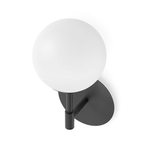 Sunset Sconce In Black Gunmetal-Opal Matte Glass