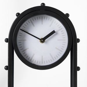 Marian 7.5L x 5.7W x 13.0H Black Studded  Table Clock