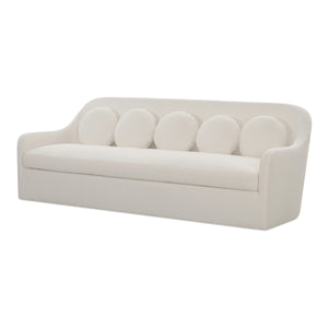 Moe's Rialto Sofa in White with Mid-Century Design