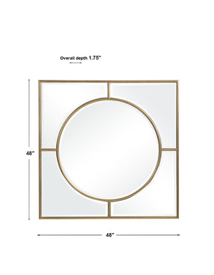 Stanford Gold Square Mirror