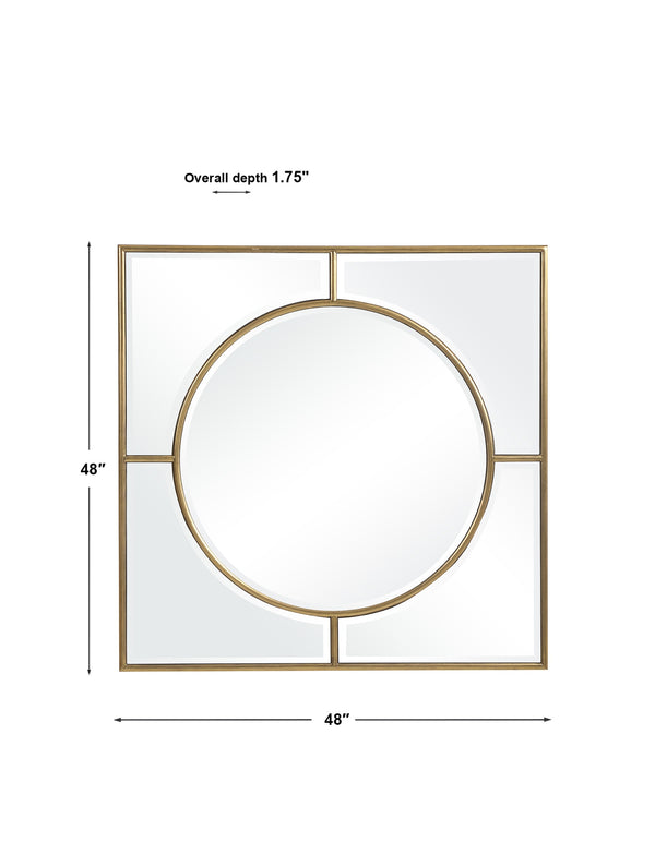 Stanford Gold Square Mirror