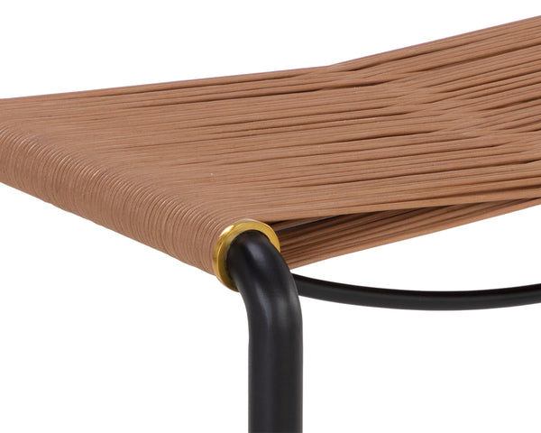 RIZ STOOL - TAN LEATHER