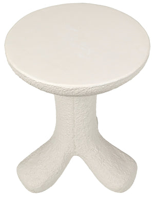 Laramy Fiber Cement Side Table in White
