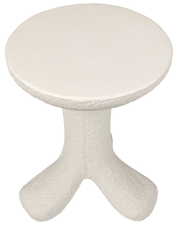 Laramy Fiber Cement Side Table in White