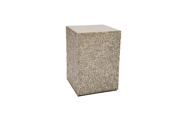 String Theory Pedestal, Silver Leaf, Small