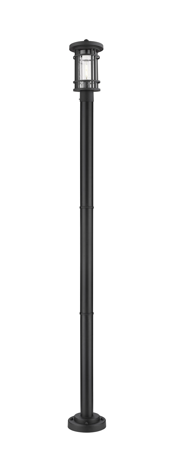 Jordan 1 Light Outdoor Post Mounted Fixture in Black Finish