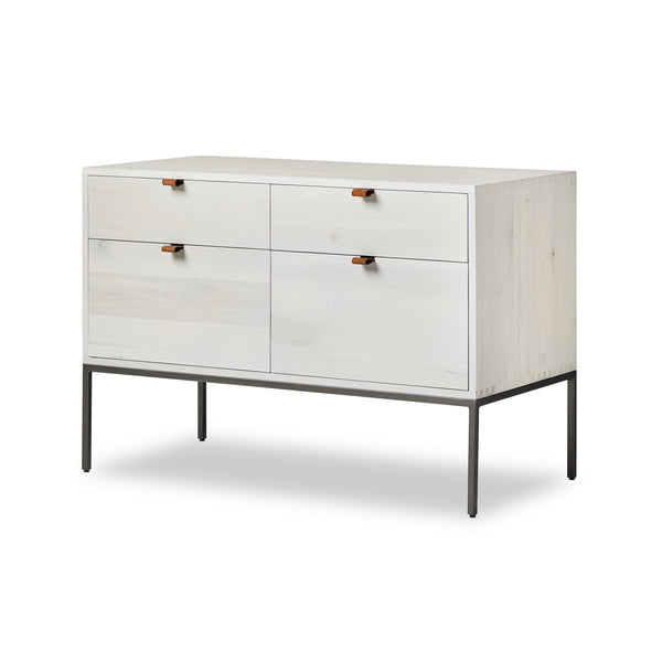 Trey Modular Wide Filing Cabinet in Dove'