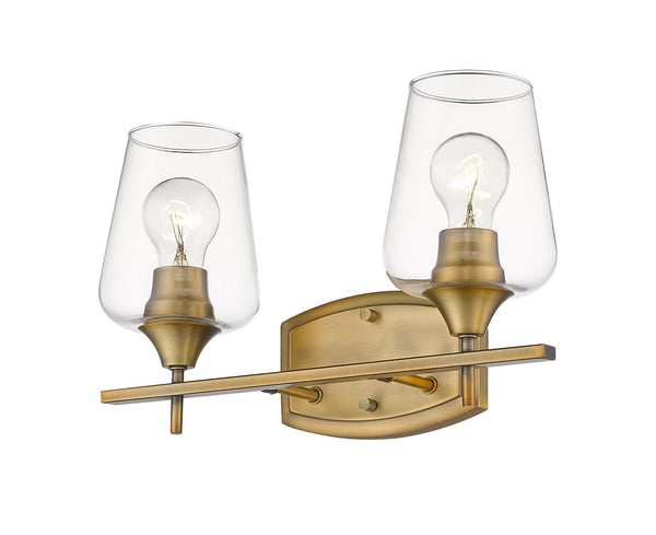 Joliet 2 Light Vanity in Olde Brass Finish
