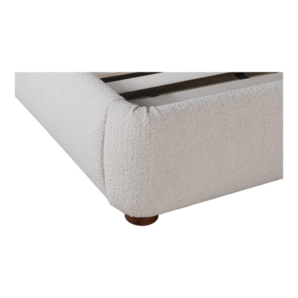 Moe's Colin Queen Bed in Oatmeal Velvet