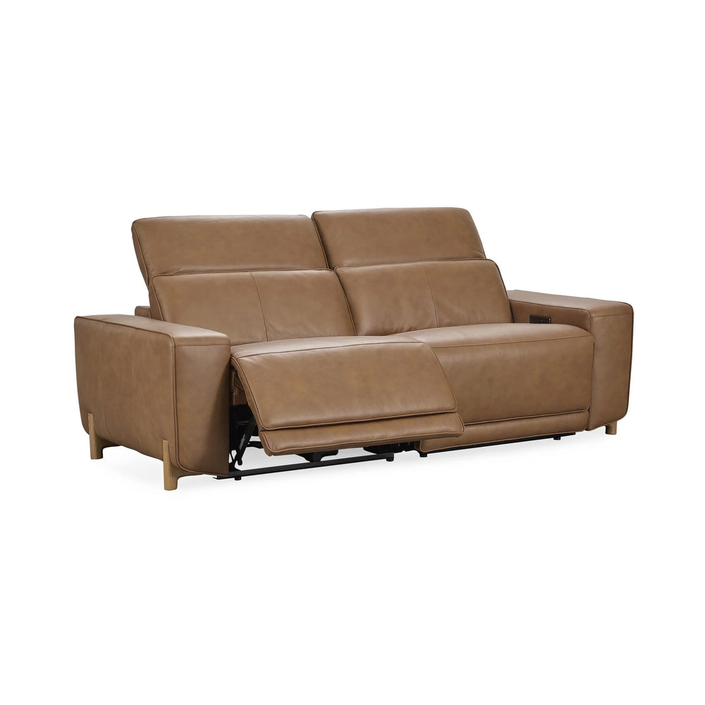 Kadon Leather Power Recliner Sofa with USB-C - Tan