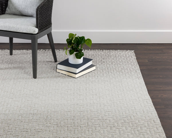 INGRID HAND-KNOTTED RUG - GREY / IVORY - 9' X 12'