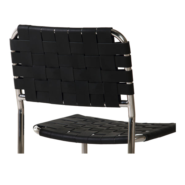 Moe's Moma Dining Chair Set - Black Leather