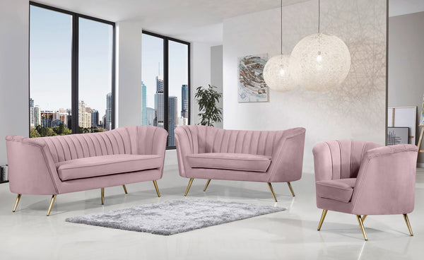 Josefina Sofa In Pink Velvet