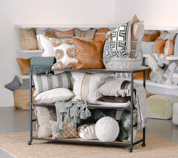 Glendora Rack - Iron & Mango Wood, Black/Natural