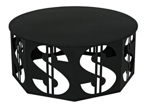 Dollar Coffee Table, Black Steel