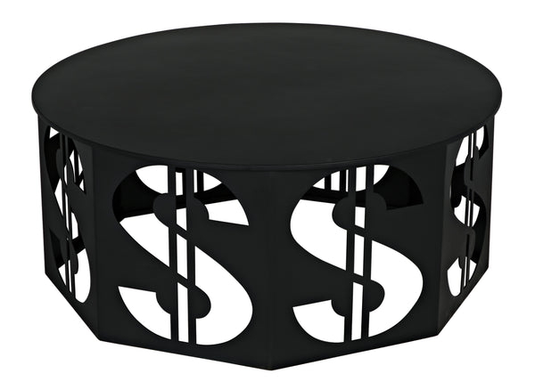 Dollar Coffee Table, Black Steel