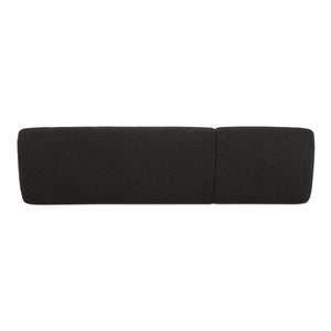 Moe's Faye Left Sectional in Black Boucle