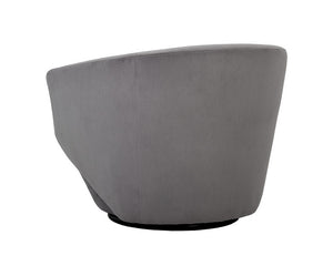 Treviso Swivel Armchair - Antonio Charcoal