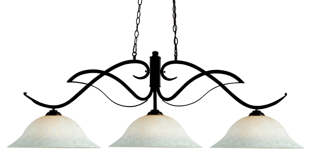Phoenix 3 Light Billiard Light in Bronze Finish